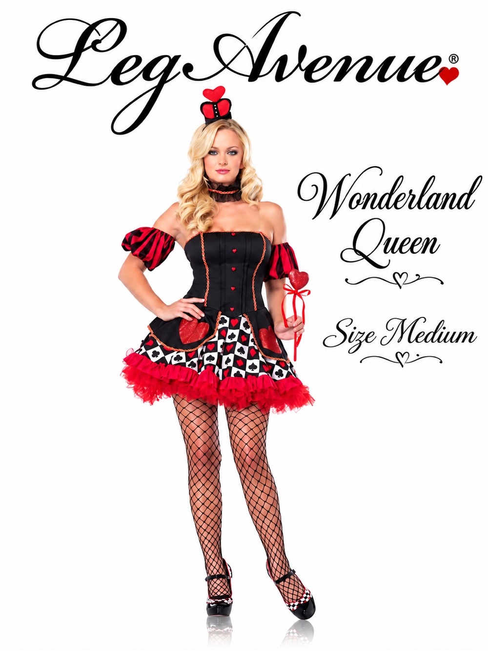 Leg Avenue Wonderland Queen Costume Size S/M